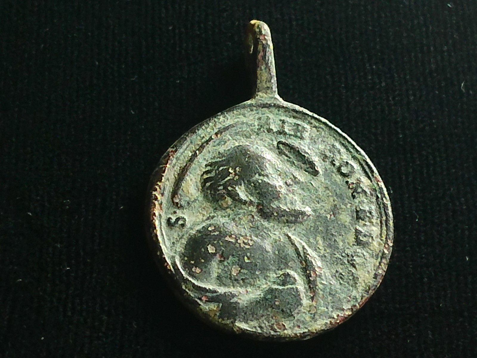 Dug Bronze 17th - 18th Century St Jerome / Our Lady of Guadalupe Religious Medal Dug Bronze 17th - 18th Century St Jerome / Our Lady of Guadalupe Religious Medal