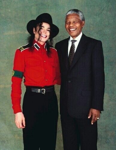 Michael Jackson/Nelson Mandela art print