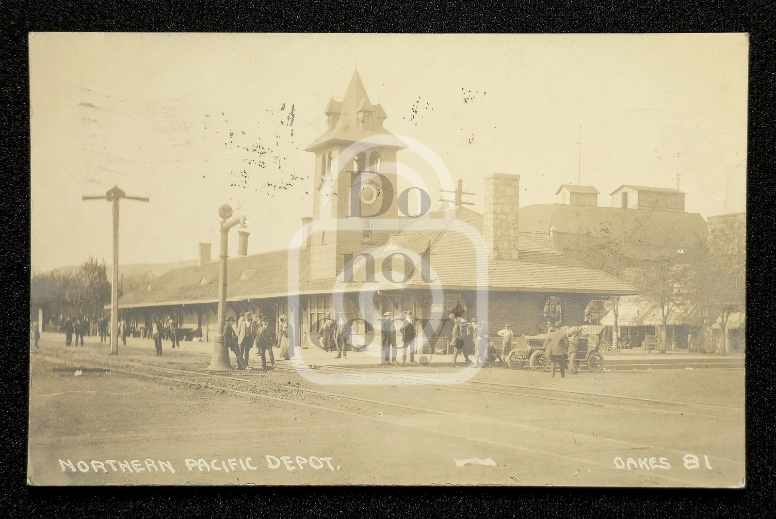 Rare RPPC Northern Pacific Train Depot. Yakima, Washington C 1907 Oakes Photo