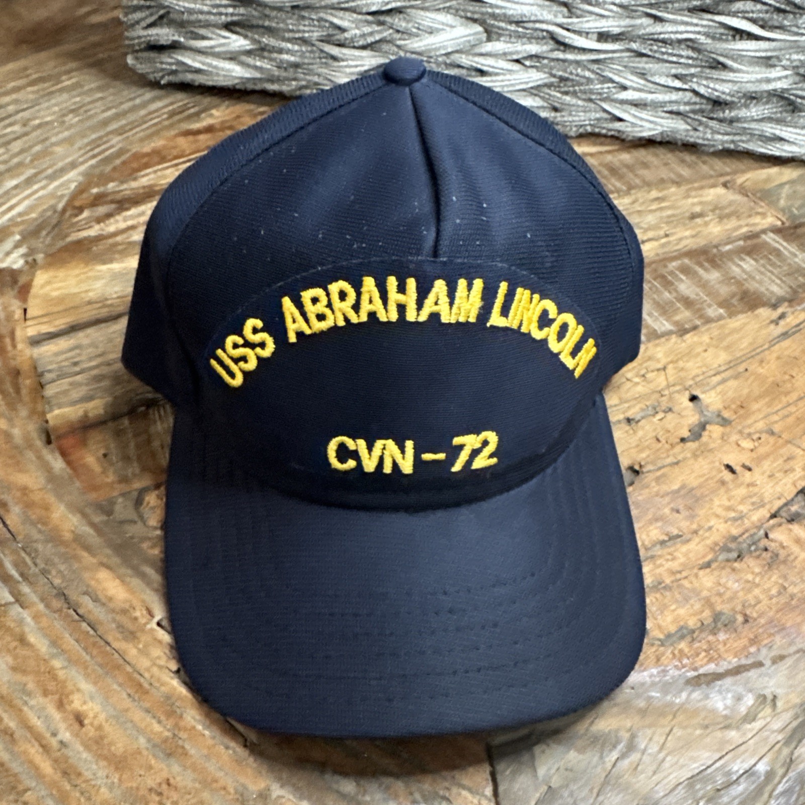 US NAVY USS ABRAHAM LINCOLN (CVN-72) MILITARY HAT/CAP Made in USA US CAP US NAVY USS ABRAHAM LINCOLN (CVN-72) MILITARY HAT/CAP Made in USA US CAP