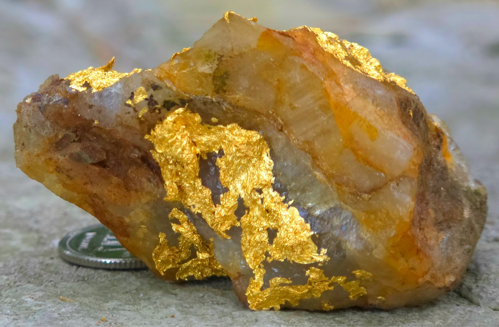 Crystalline Gold Ore Specimen 40.52g Soft And Malleable ☆NO TARIFFS☆VERY NICE
