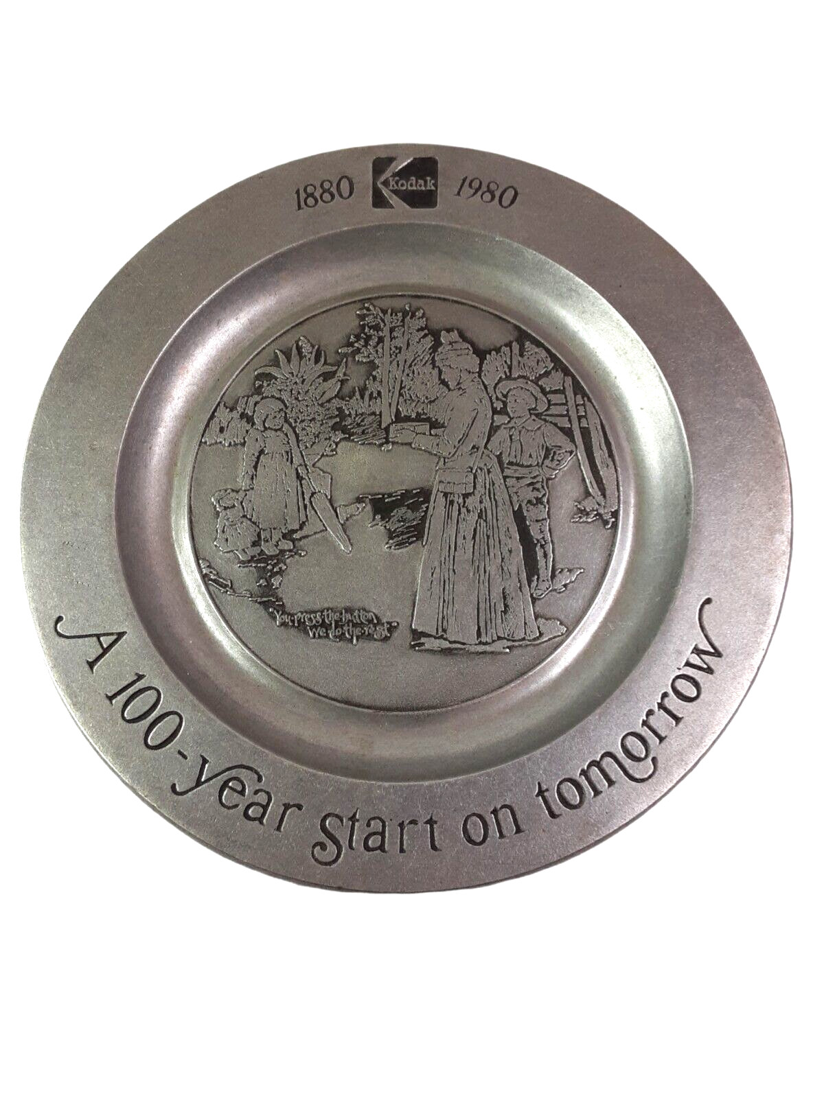 Pewter Kodak Plate 1880-1980 100 Year Anniversary Collection Wilton VTG. 11\ Pewter Kodak Plate 1880-1980 100 Year Anniversary Collection Wilton VTG. 11\