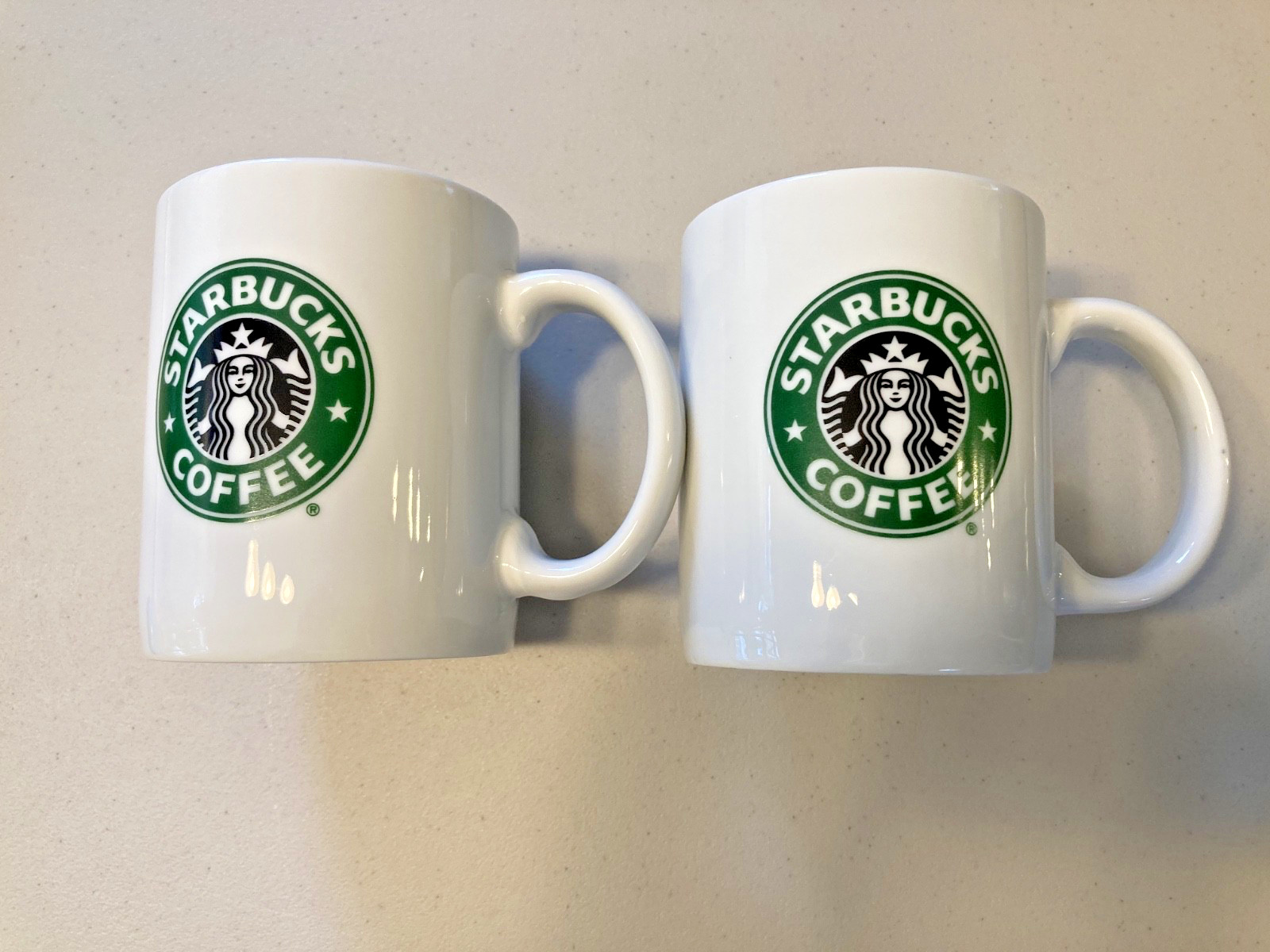 Vintage Starbucks Coffee Mugs, Classic Siren Mermaid Green and Black Logo (2) Vintage Starbucks Coffee Mugs, Classic Siren Mermaid Green and Black Logo (2)