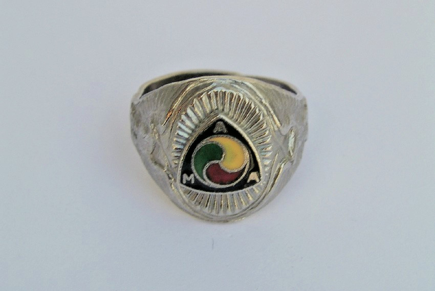 Vintage AMA Gypsy Tour Motorcycle Enamel Adjustable Ring Vintage AMA Gypsy Tour Motorcycle Enamel Adjustable Ring
