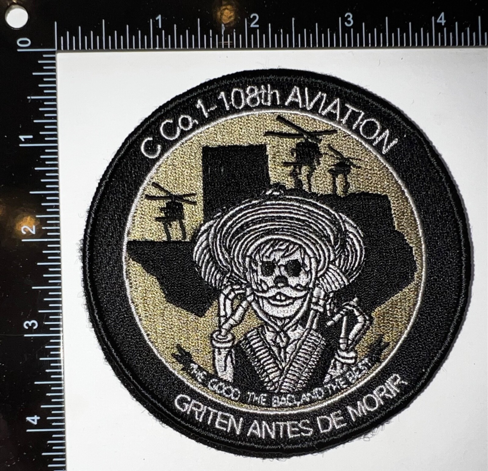 US Army OIF OEF C Co 1-108 Aviation Bn Good Bad Best HOOK & LOOP Patch US Army OIF OEF C Co 1-108 Aviation Bn Good Bad Best HOOK & LOOP Patch