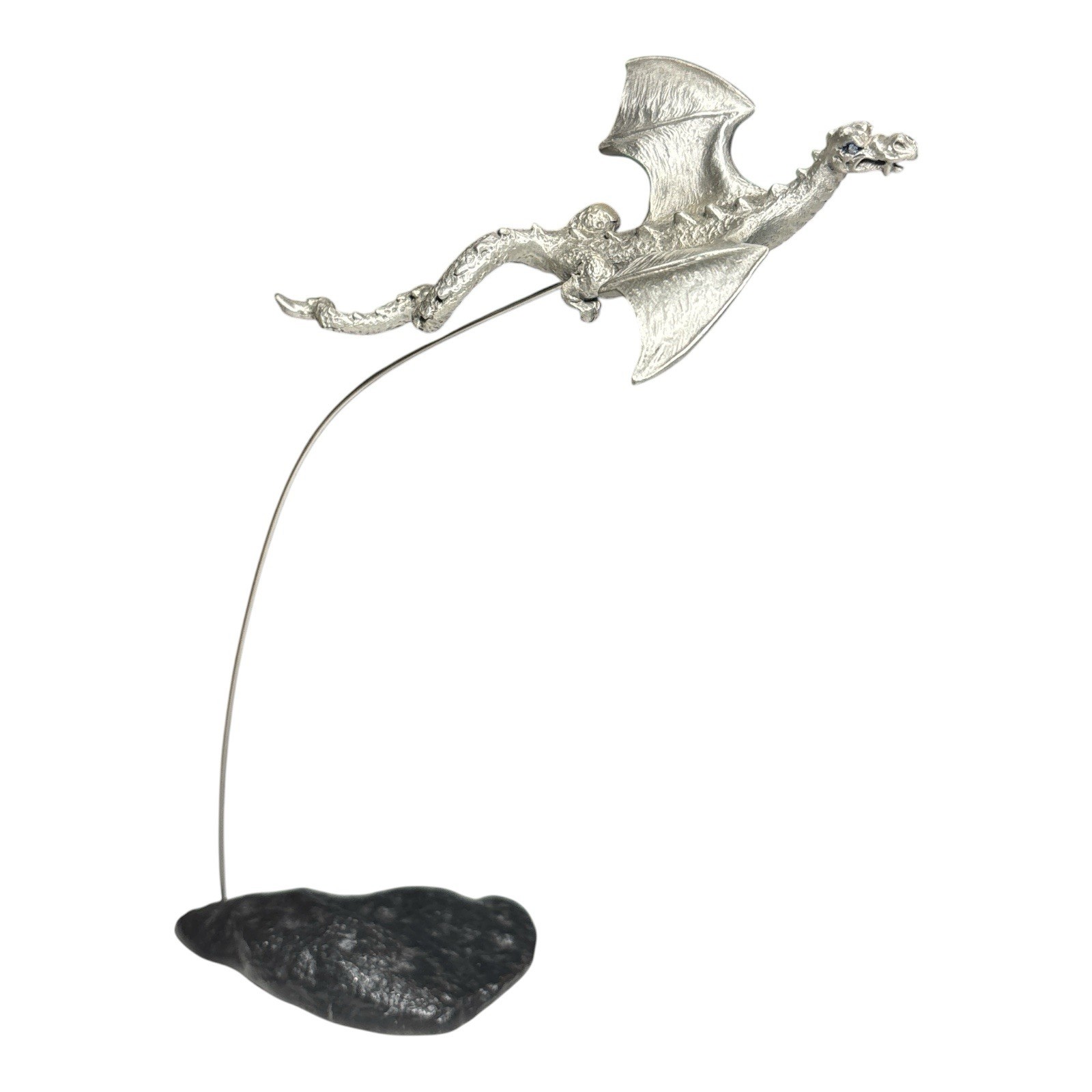 1988 LaRocca Hudson Pewter Flying Winged Dragon Flight Desktop Figurine 1988 LaRocca Hudson Pewter Flying Winged Dragon Flight Desktop Figurine