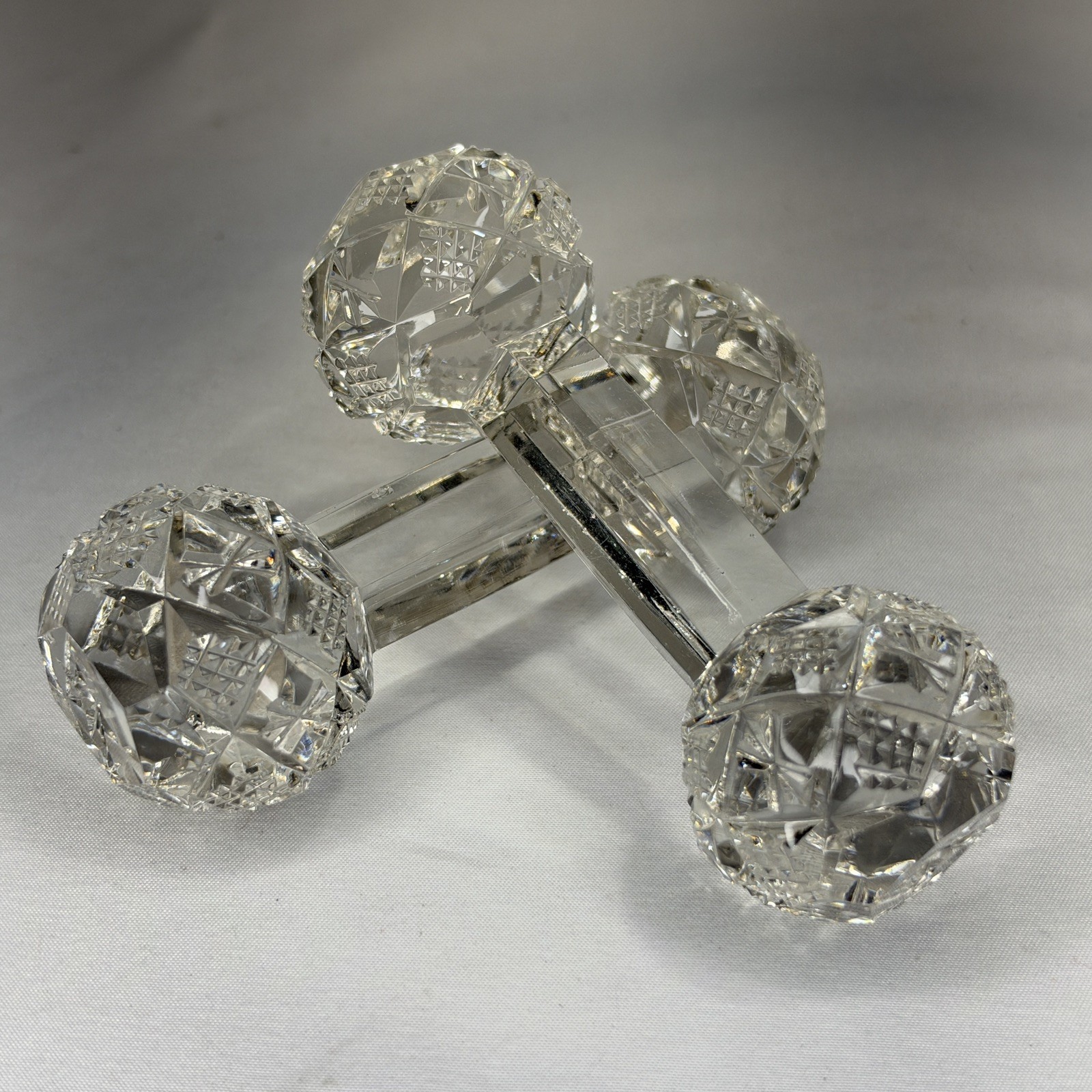 Vintage Large Cut Crystal Knife Rest set 4.75 inch Vintage Large Cut Crystal Knife Rest set 4.75 inch