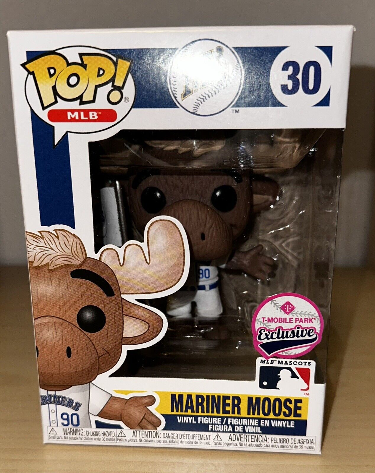 Funko POP Seattle Mariners Mariner Moose Mascot #30 T-Mobile Park Exclusive NIB