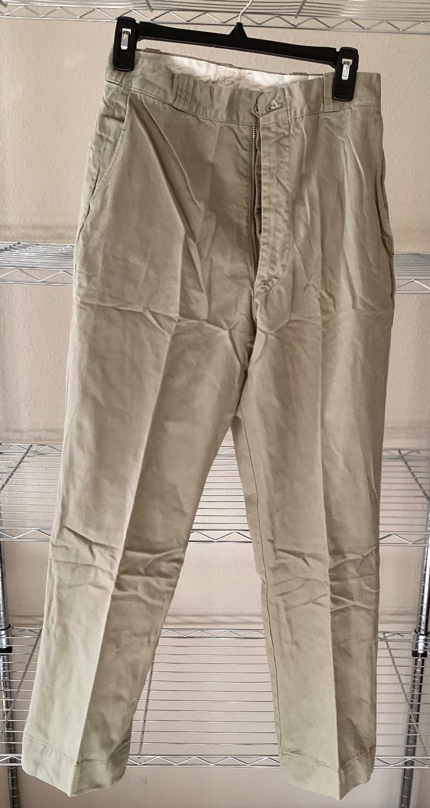 Vintage 1960s US Army Military Khaki Chino Trousers 8405-163-8665 Sz 28x31 Vintage 1960s US Army Military Khaki Chino Trousers 8405-163-8665 Sz 28x31