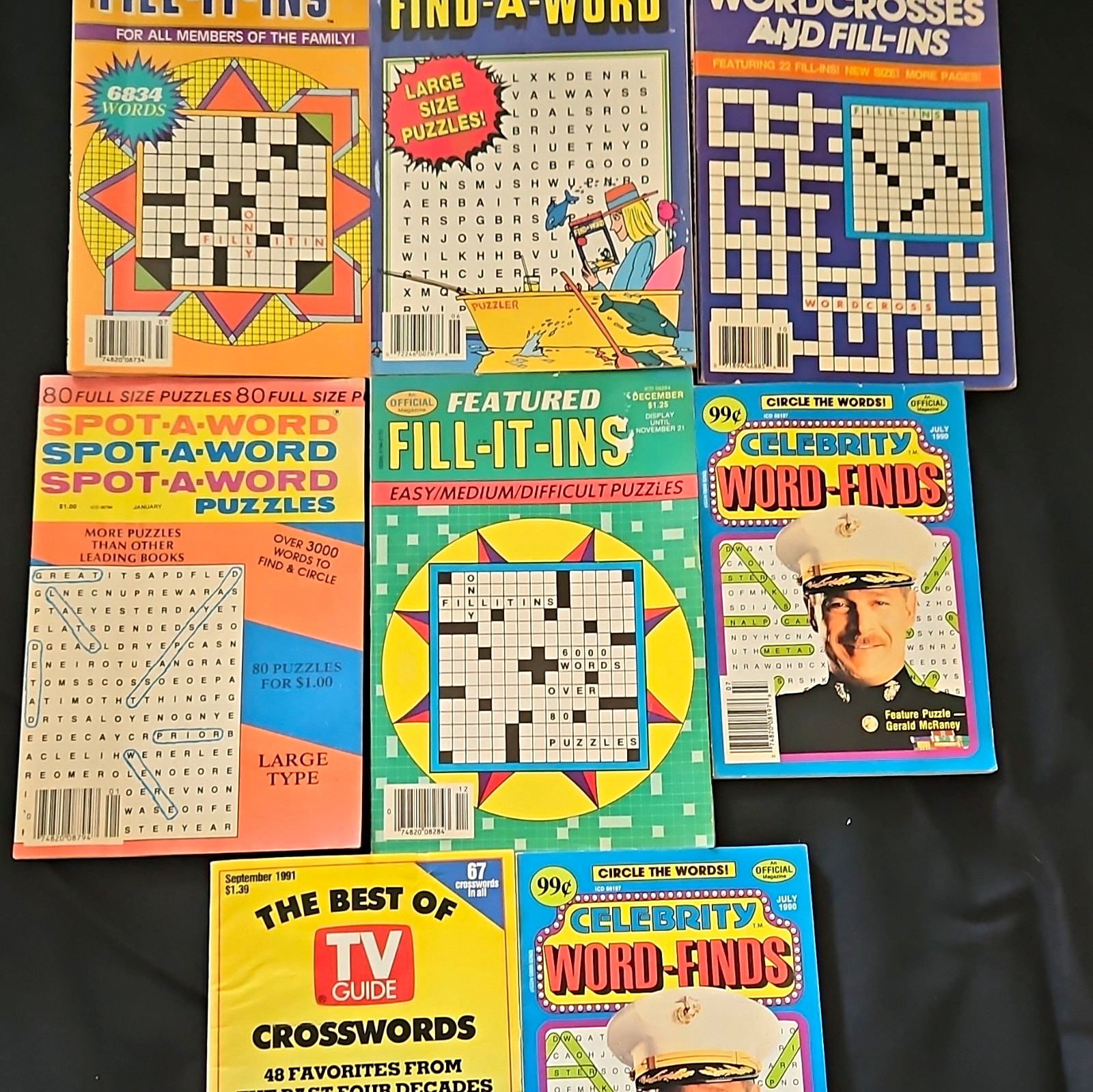 Lot Of 8, Vintage Crossword Puzzle Books, Good Condition, Unused And No Writing Lot Of 8, Vintage Crossword Puzzle Books, Good Condition, Unused And No Writing