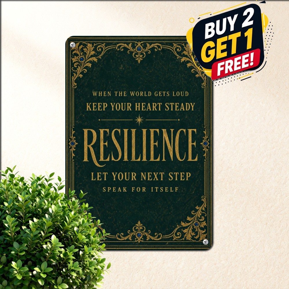 vintage inspirational quote poster design ornate gold filigree