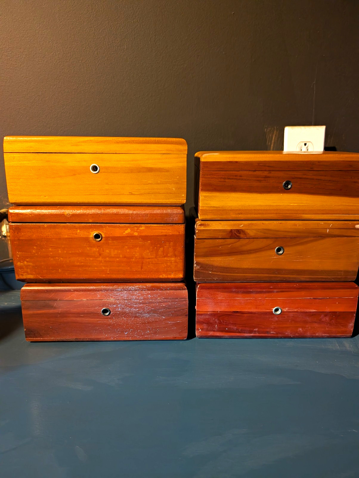 Vintage Mini Cedar Chests - Set of 6 Vintage Mini Cedar Chests - Set of 6