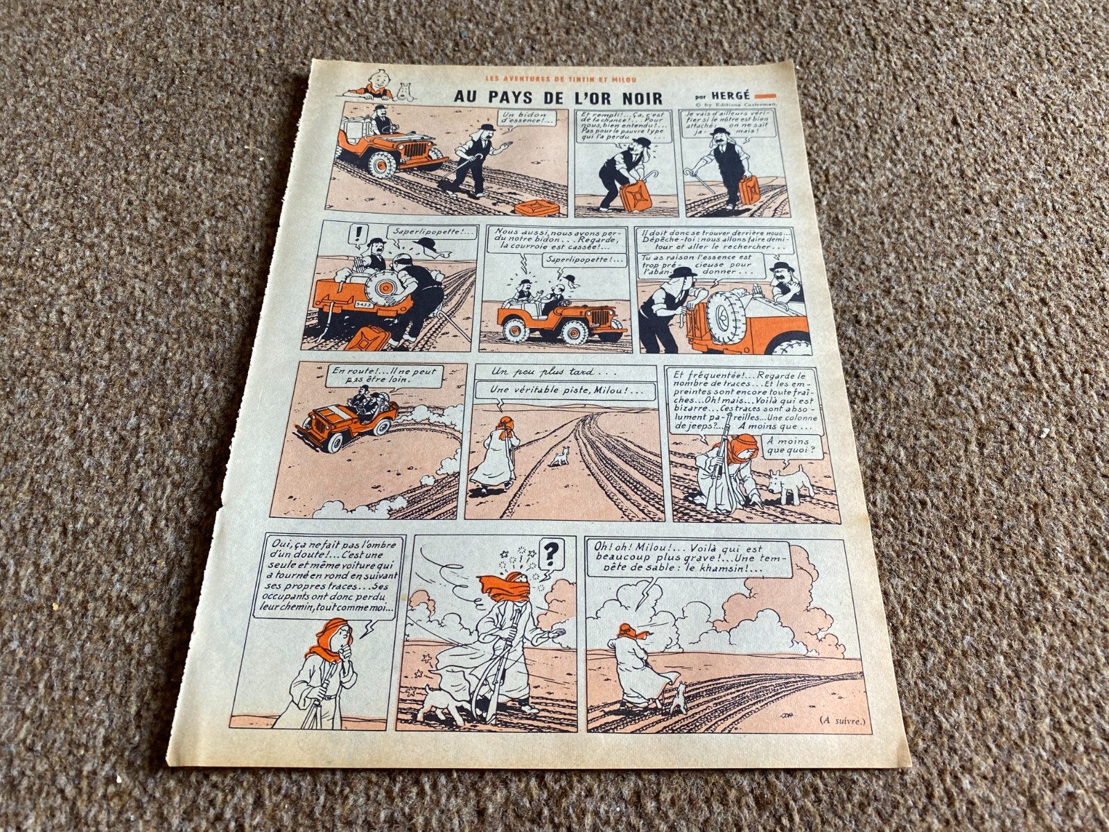 VBK37 1960'S FRENCH LES ADVENTURES DE TINTIN ET MILOU PAR HERGE