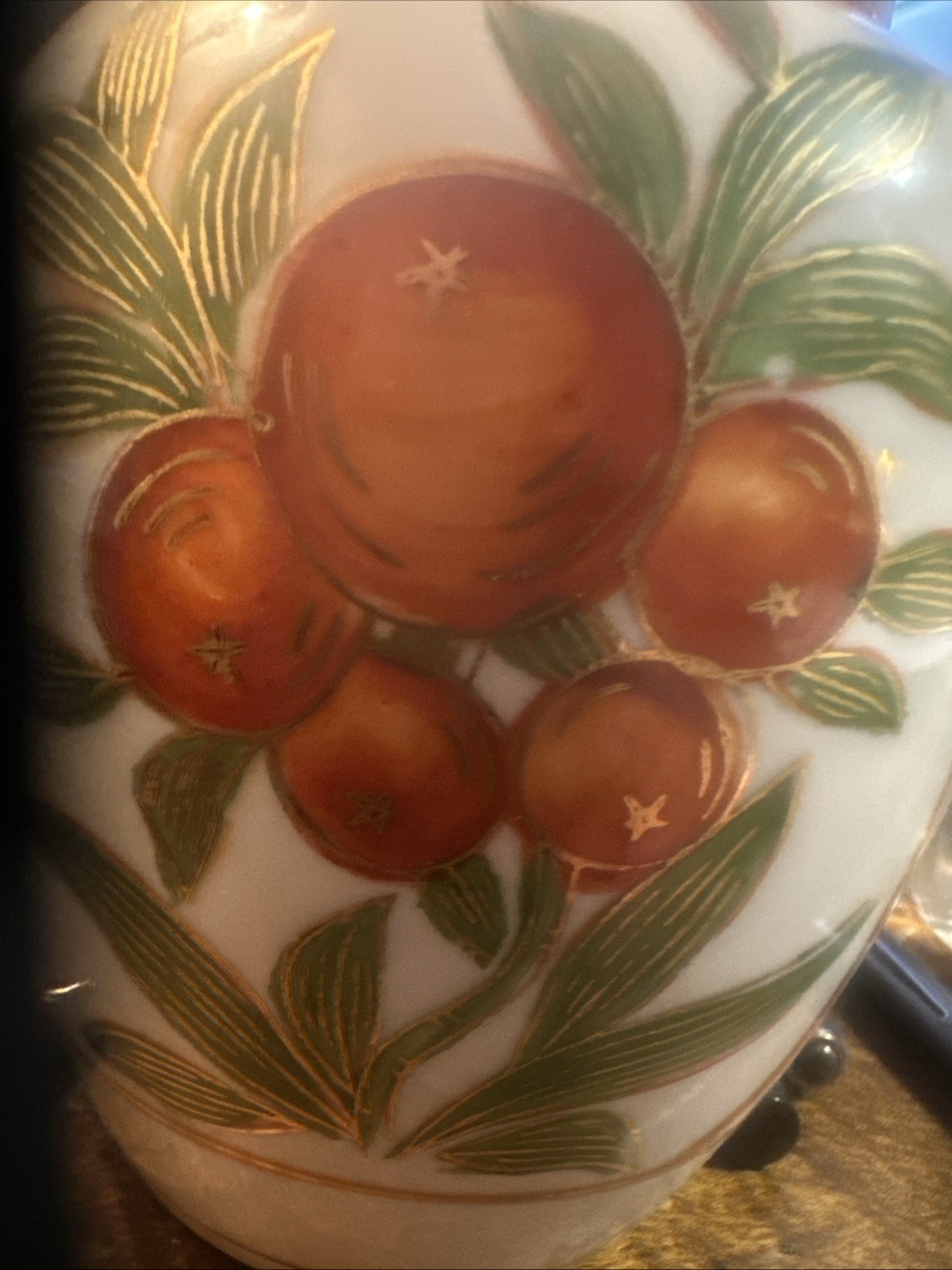 Vintage Ginger Jar with Lid Marked LJ Japan Mandarin π Oranges Vintage Ginger Jar with Lid Marked LJ Japan Mandarin π Oranges