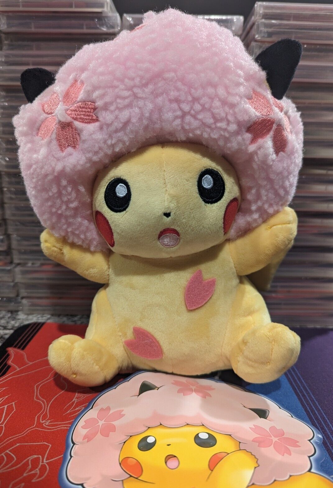 Sakura Afro Pikachu Plush DX Pokemon Center TOKYO DX Exclusive w/ Tag  
