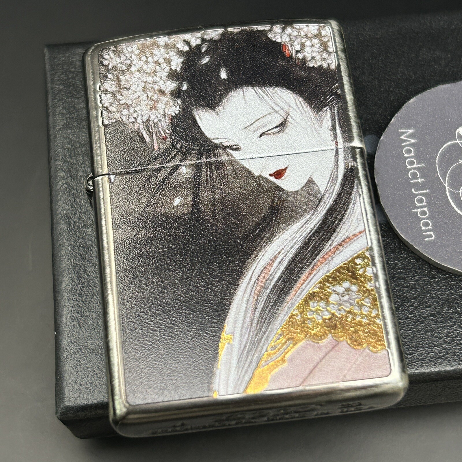 Zippo Yoshitaka Amano Sakurahime Oil lighter silver Japan New Sakura Princess