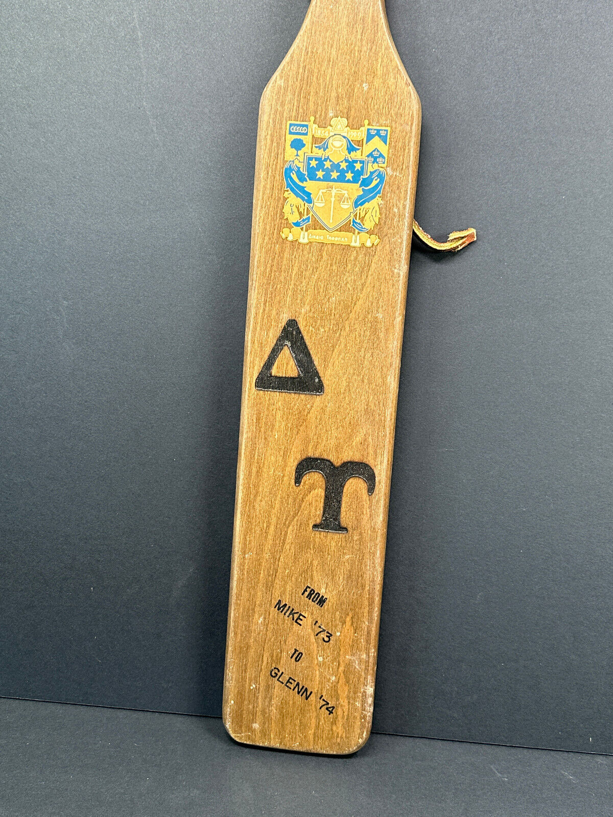 vtg 1974 Kansas State University Delta Psi Fraternal Fraternity wood paddle