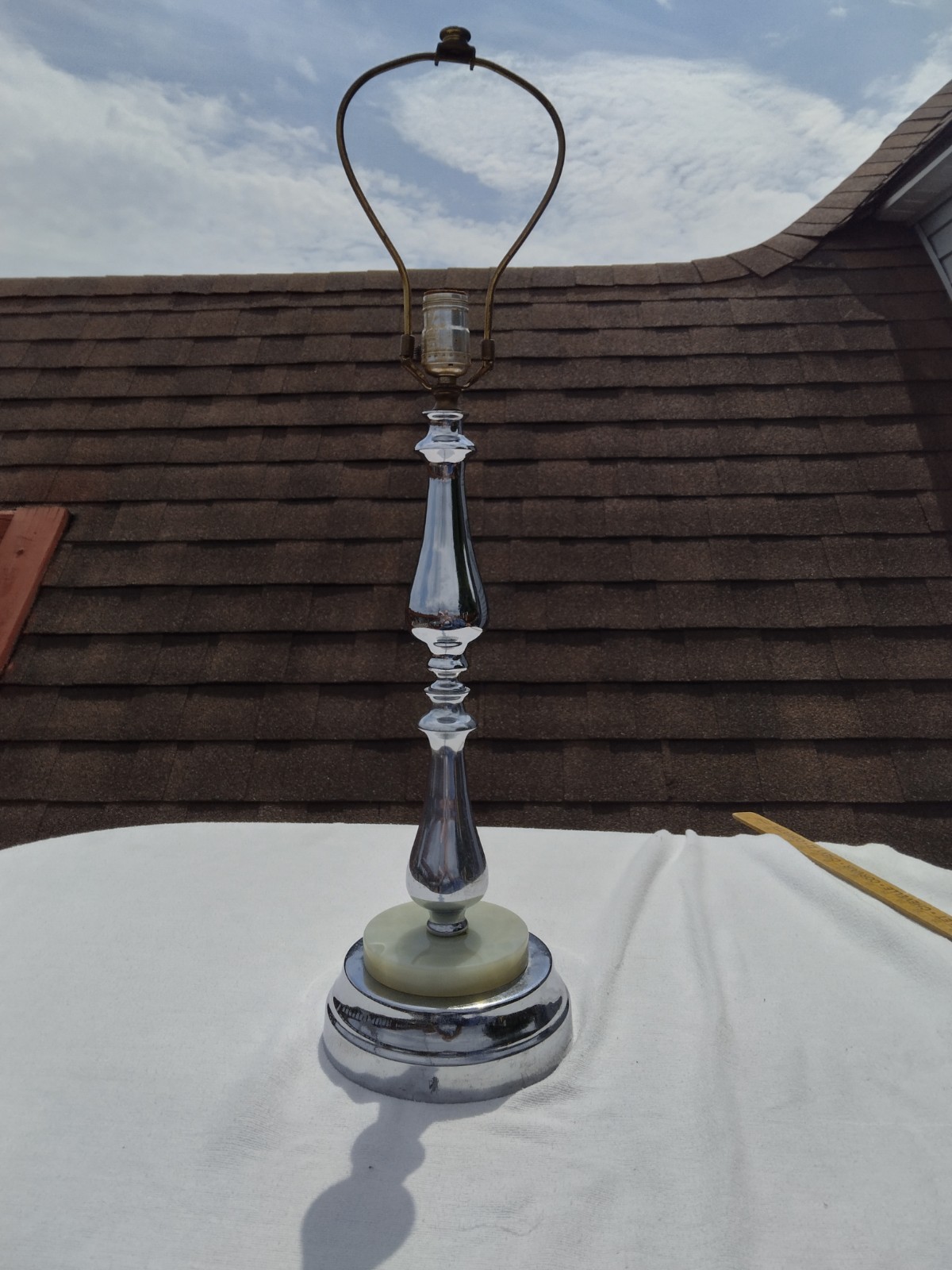 Vintage Stiffel chrome and marble table lamp Vintage Stiffel chrome and marble table lamp