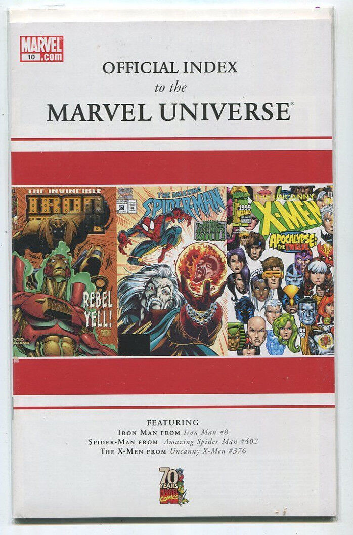 Official Index To The Marvel Universe #10  Near Mint 2009 CBX13A