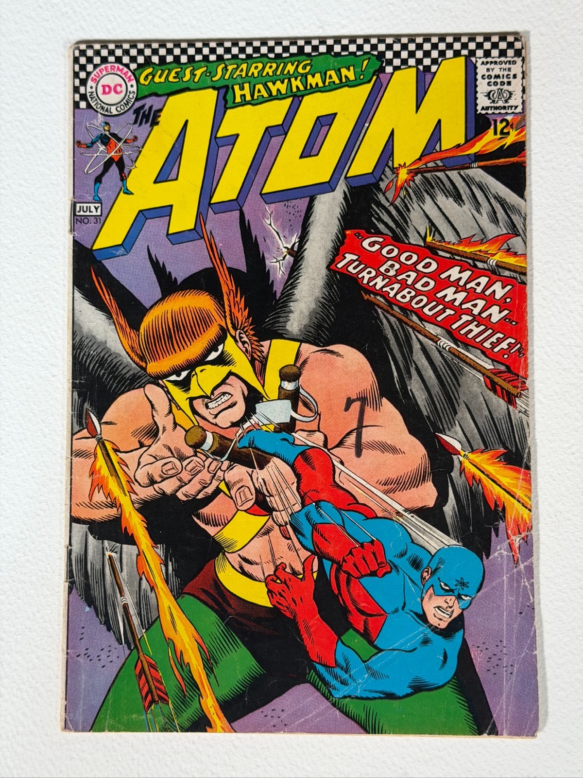The Atom #31 (1967, DC) Silver Age Gil Kane Cover Guest-Starring Hawkman The Atom #31 (1967, DC) Silver Age Gil Kane Cover Guest-Starring Hawkman