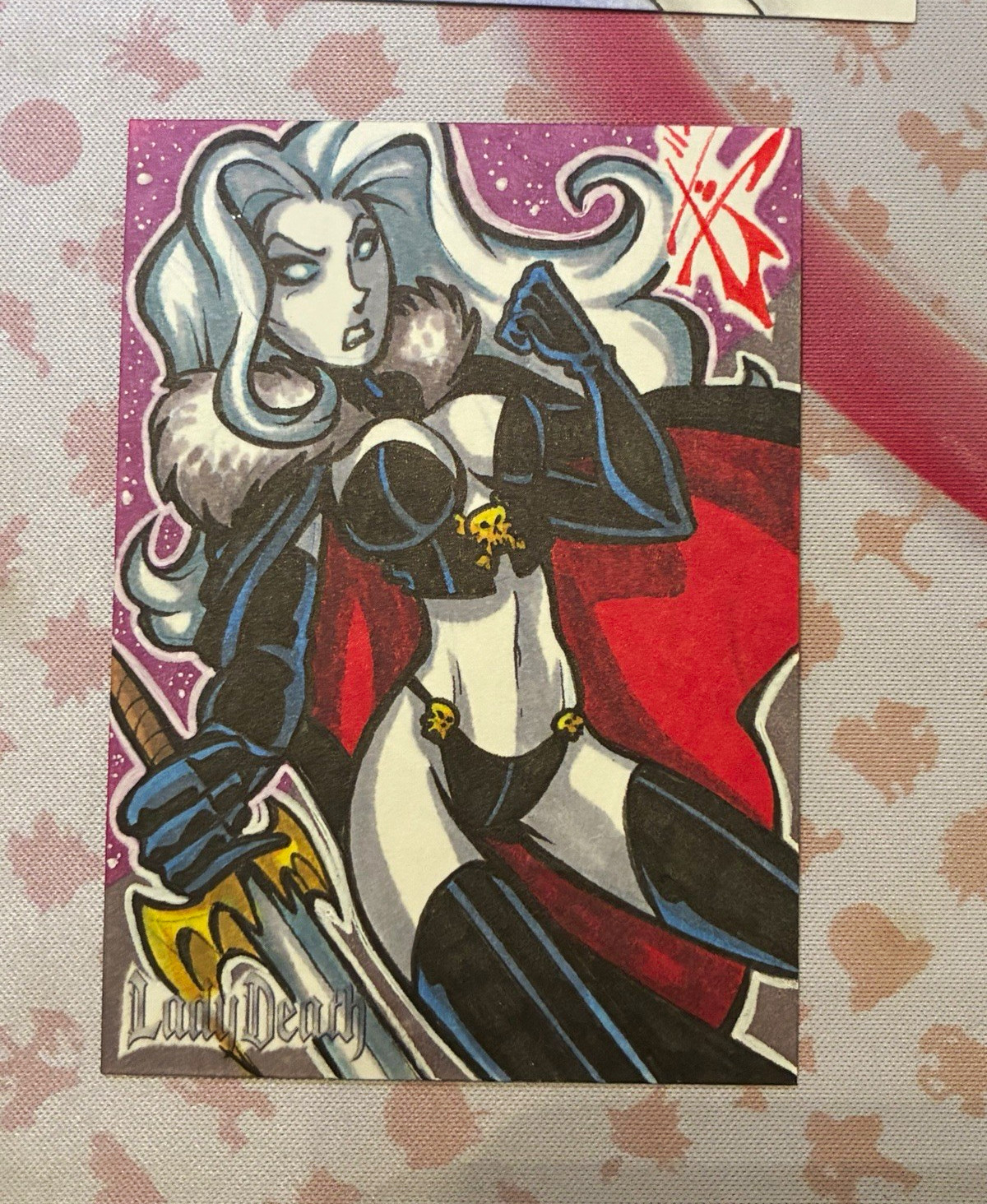 5FINITY 2011 Lady Death 1/1 AE Sketch Card BENJAMIN GLENDENNING 5FINITY 2011 Lady Death 1/1 AE Sketch Card BENJAMIN GLENDENNING