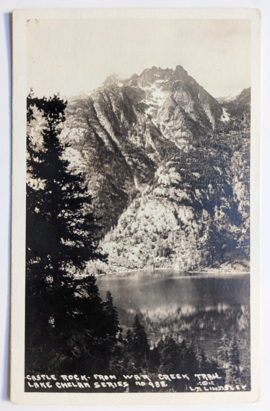 Washington WA Castle Rock from War Creek Trail Lake Chelan Series RPPC Postcard Washington WA Castle Rock from War Creek Trail Lake Chelan Series RPPC Postcard