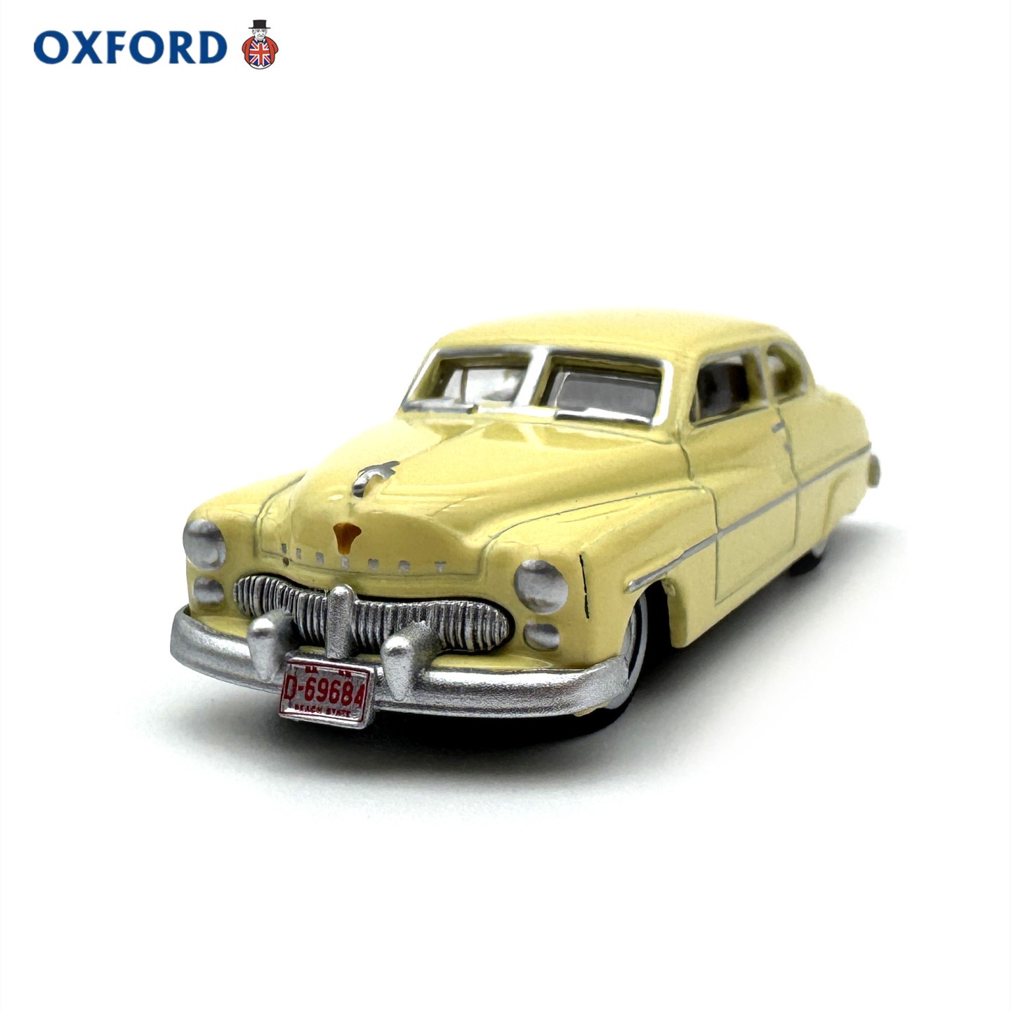 1:87 1949 Mercury 8 Coupe Yellow Alloy Diecast Model - Collectible