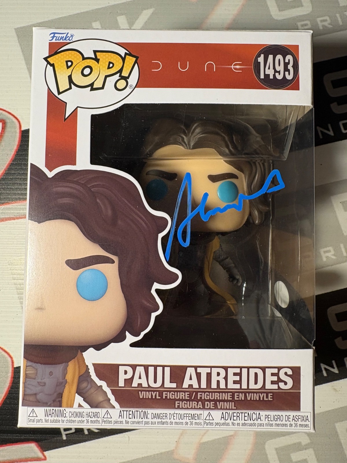 Timothee Chalamet Signed Paul Atreides Funko Pop Autograph ACOA - Dune Timothee Chalamet Signed Paul Atreides Funko Pop Autograph ACOA - Dune