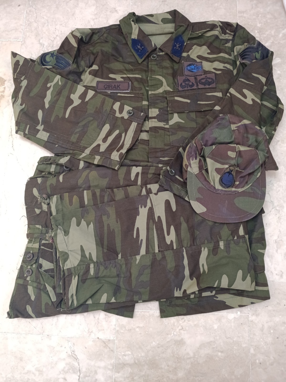 Turkish Army    rare vintage  Nco camouflage uniform set camo bdu 3