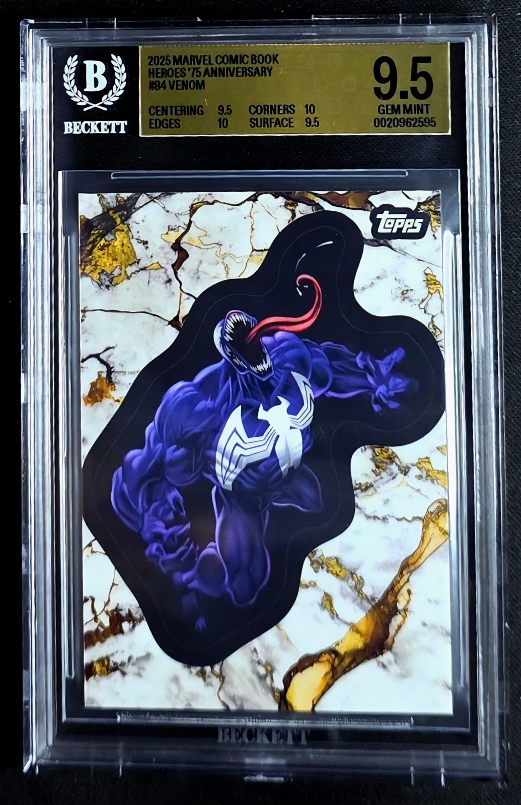 2025 Topps Marvel Comic Book Heroes 1975 Anniversary Venom BGS 9.5 GEM π 2025 Topps Marvel Comic Book Heroes 1975 Anniversary Venom BGS 9.5 GEM π