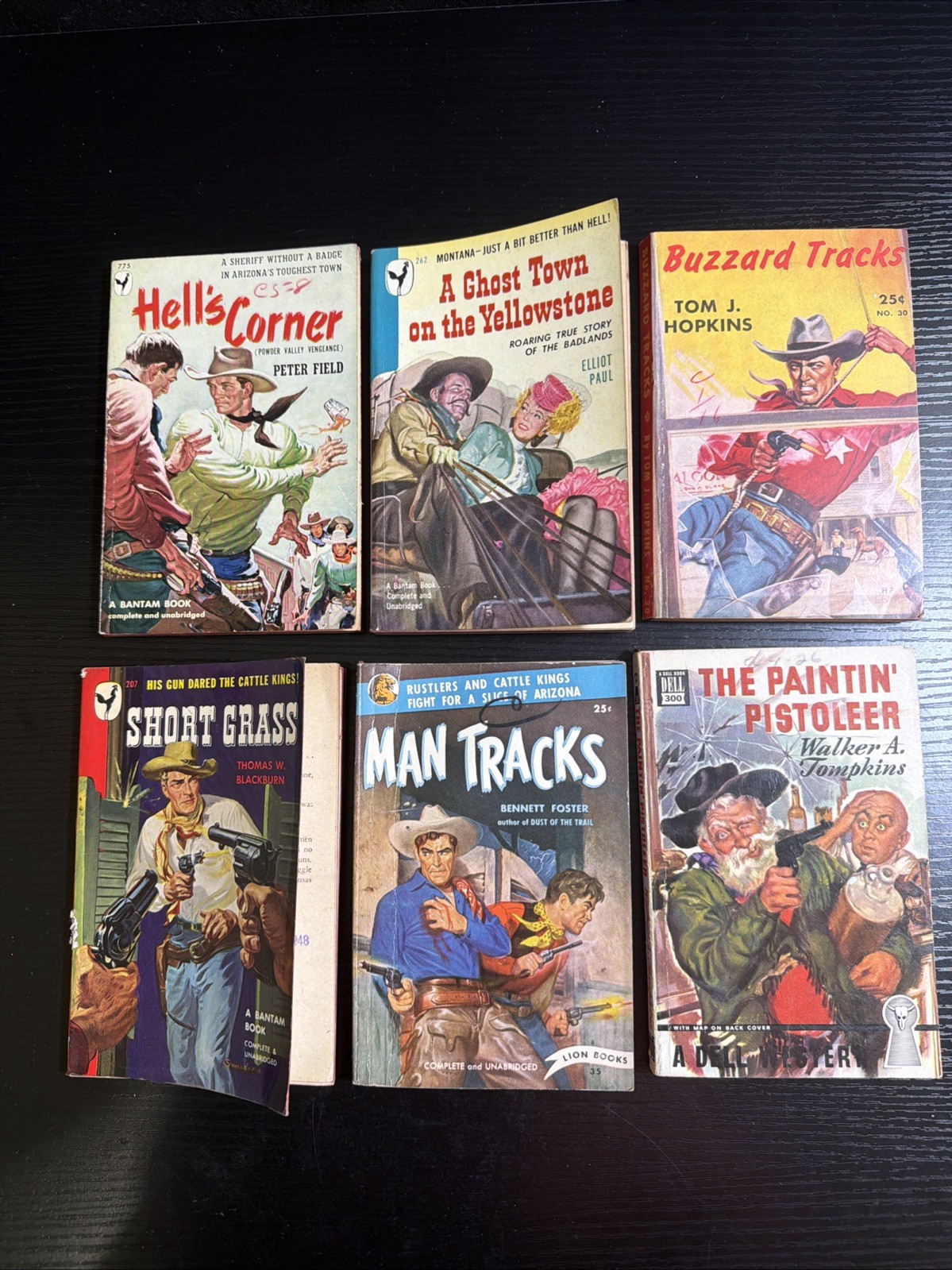 Vintage 1950s Western Paperback Book Lot 6 Bantam Dell Lion Cowboy Pulp Novels Vintage 1950s Western Paperback Book Lot 6 Bantam Dell Lion Cowboy Pulp Novels