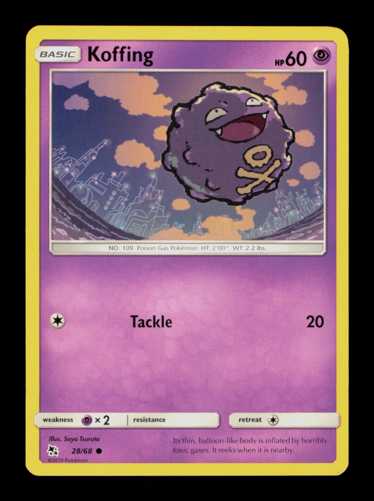 Koffing 28/68 Pokemon Hidden Fates Trading Card TC Koffing 28/68 Pokemon Hidden Fates Trading Card TC