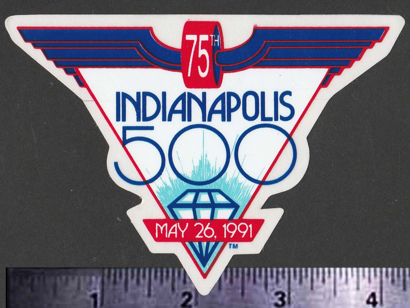 INDIANAPOLIS 500 - May 26, 1991 - Original Vintage Racing Decal/Sticker INDY INDIANAPOLIS 500 - May 26, 1991 - Original Vintage Racing Decal/Sticker INDY