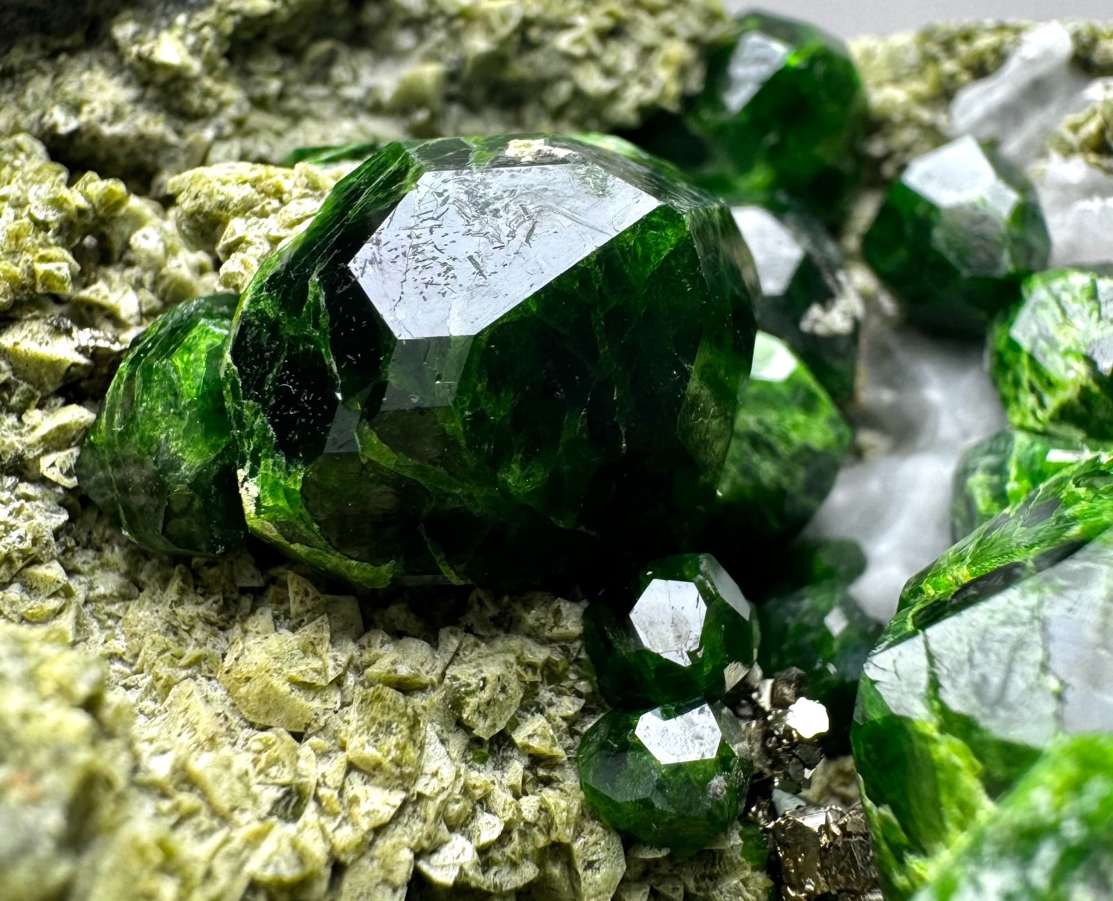 806 Gram Well Terminated Top Demantoid Green Garnet Huge Crystals On Matrix @Afg 806 Gram Well Terminated Top Demantoid Green Garnet Huge Crystals On Matrix @Afg