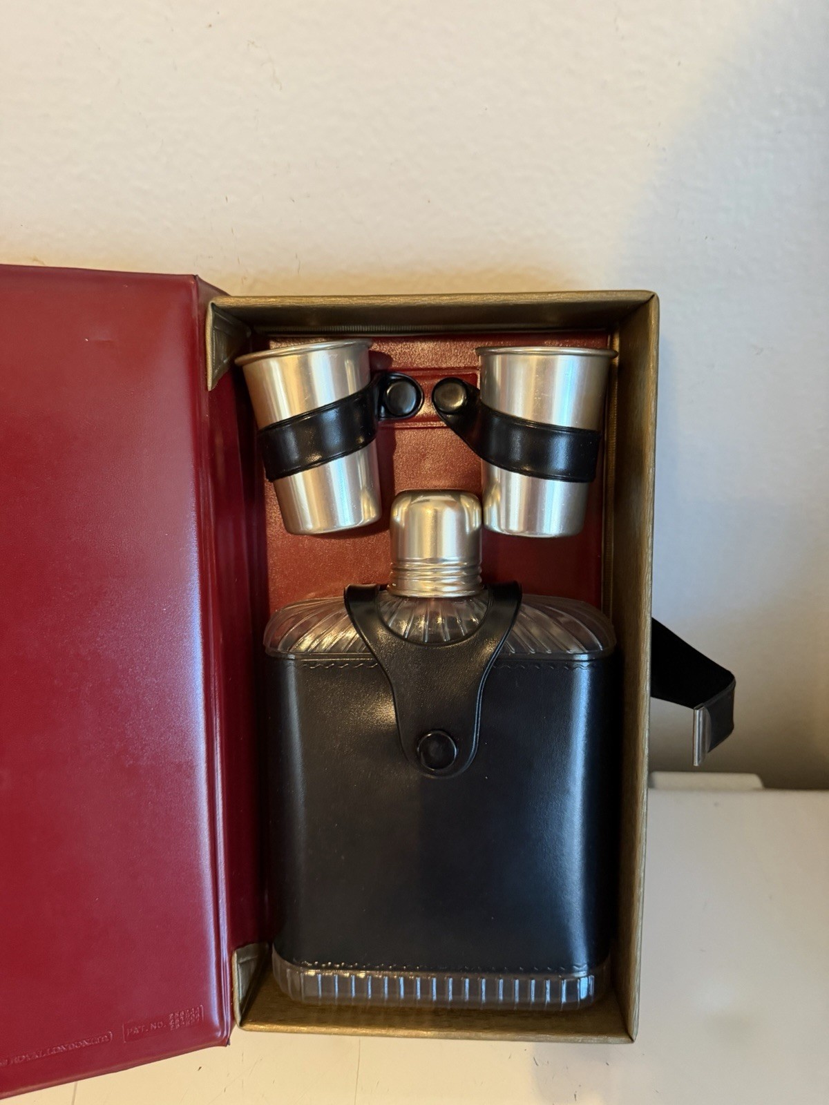 Vintage 1969 Royal London Faux Book Hidden Flask Courage And Self-Confidence