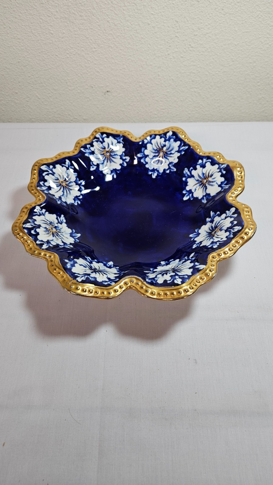 Antique Empire China #4138 10 in Cobalt Art Nouveau bowl