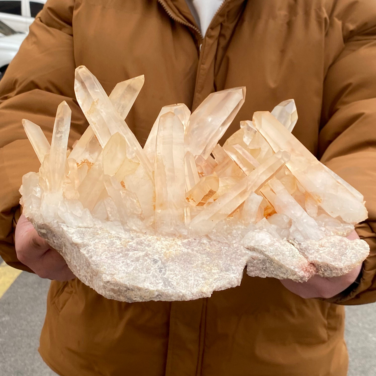 17.86LB Natural yellow Quartz Stone Crystal Cluster Healing Stones Mineral