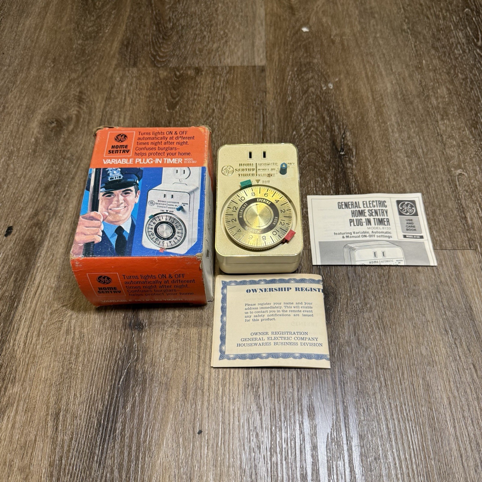 Vintage GE Home Sentry Variable Plug-In Timer Unopened New 1970s 8133-002 Vintage GE Home Sentry Variable Plug-In Timer Unopened New 1970s 8133-002
