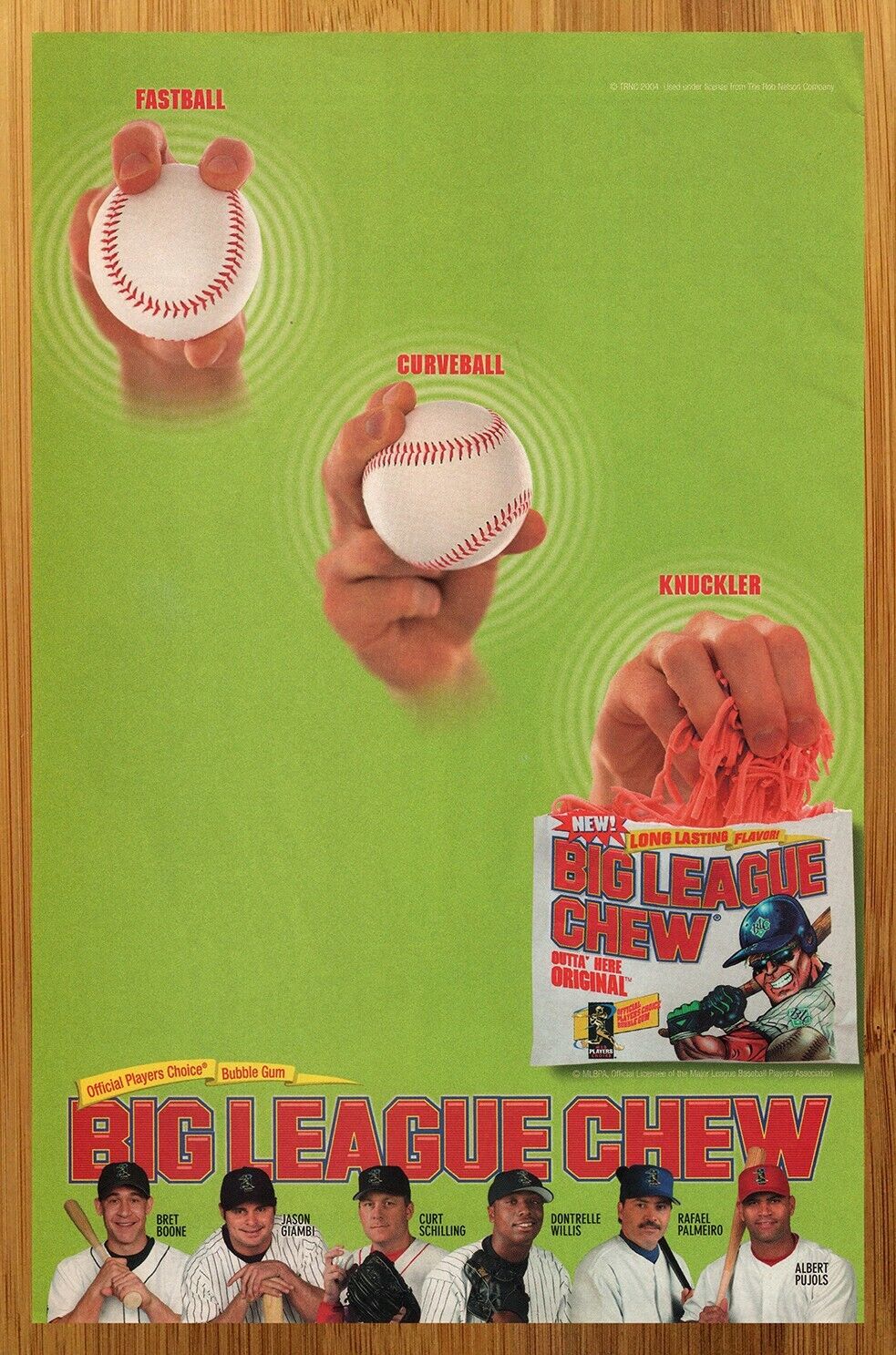 2004 Big League Chew Bubble Gum Print Ad/Poster MLB Baseball Giambi 00s Kid Art