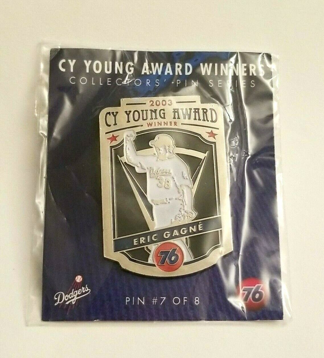 2003 CY Young Award Winner Pin #7 of 8 LA Dodgers Eric Gagne Pin 76 Gas Promo 