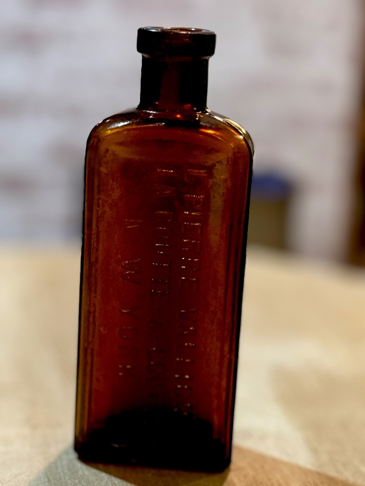 1880s - 1920s L. Pierre Vallicny La Coutte New York Medicine Bottle 
