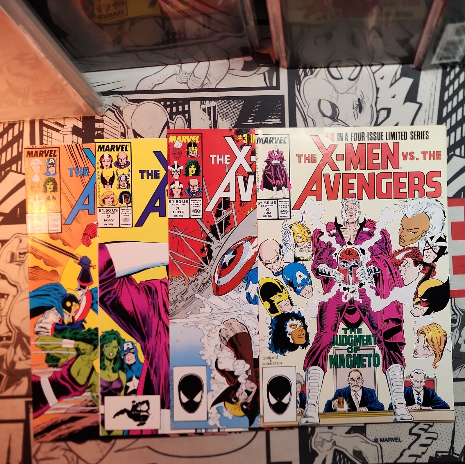 X-Men Vs The Avengers #1-4 Marvel Comics ~1987~  Complete Limited Series