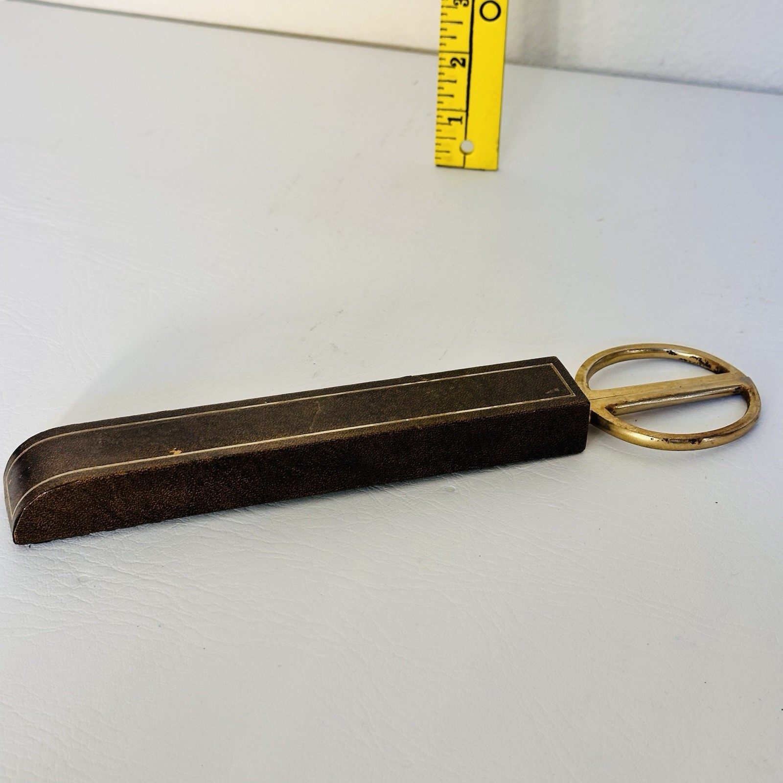 Vintage Italian Scissors 9” Gold Tone Modernist MCM Sewing Shears Case Italy Vintage Italian Scissors 9” Gold Tone Modernist MCM Sewing Shears Case Italy