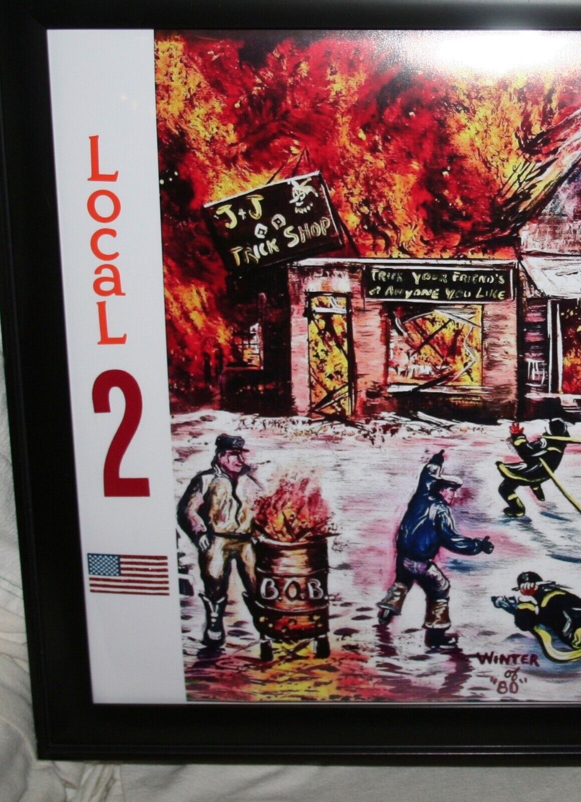lee Kowalski print ,Chicago fire department , firefighter strike 16 x 20