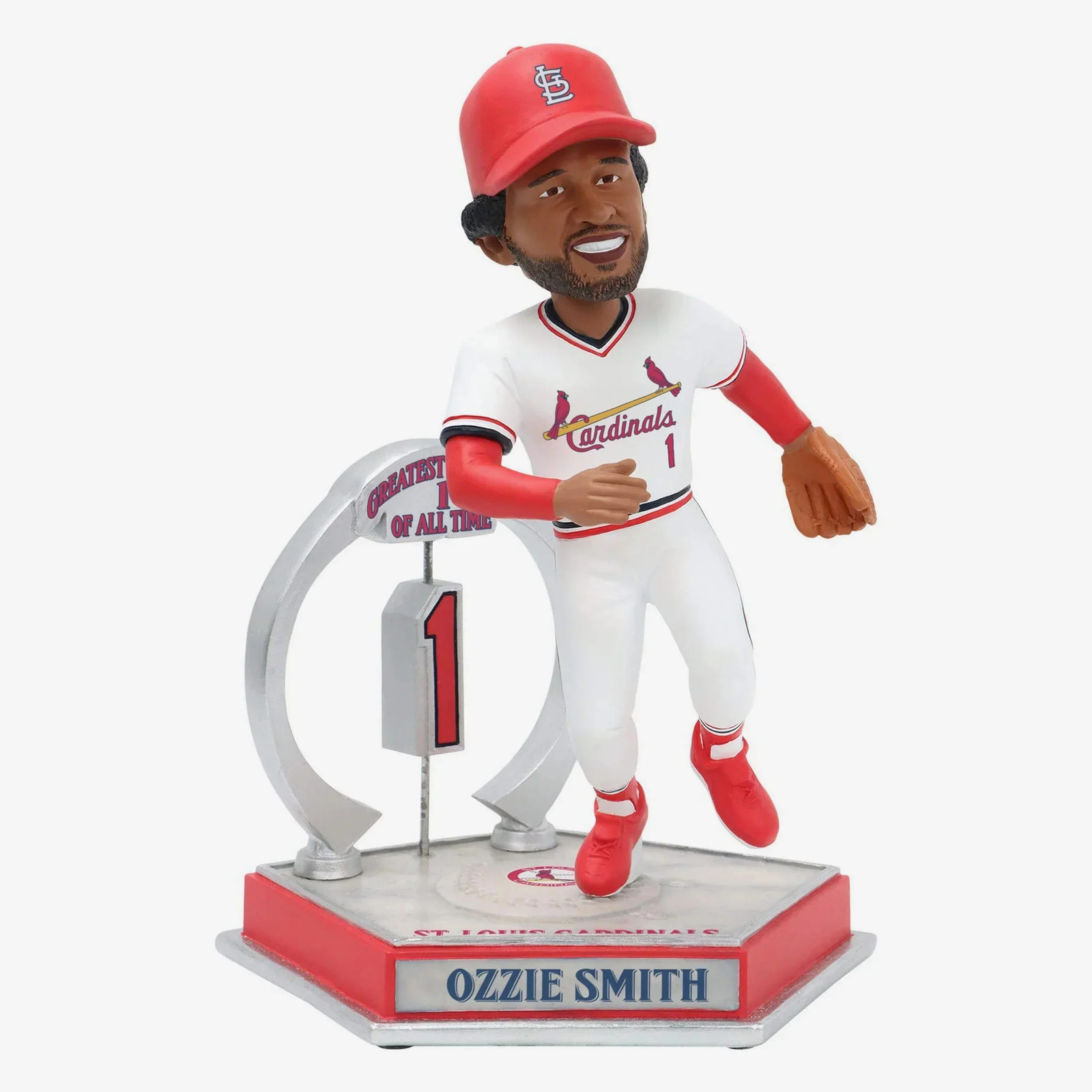 Ozzie Smith St. Louis Cardinals Legendary Number 1 Bobblehead MLB Ozzie Smith St. Louis Cardinals Legendary Number 1 Bobblehead MLB