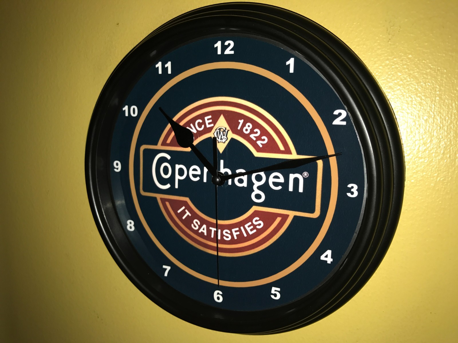Copenhagen Snuff Chewing Tobacco Store Shop Man Cave Advertising Clock Sign