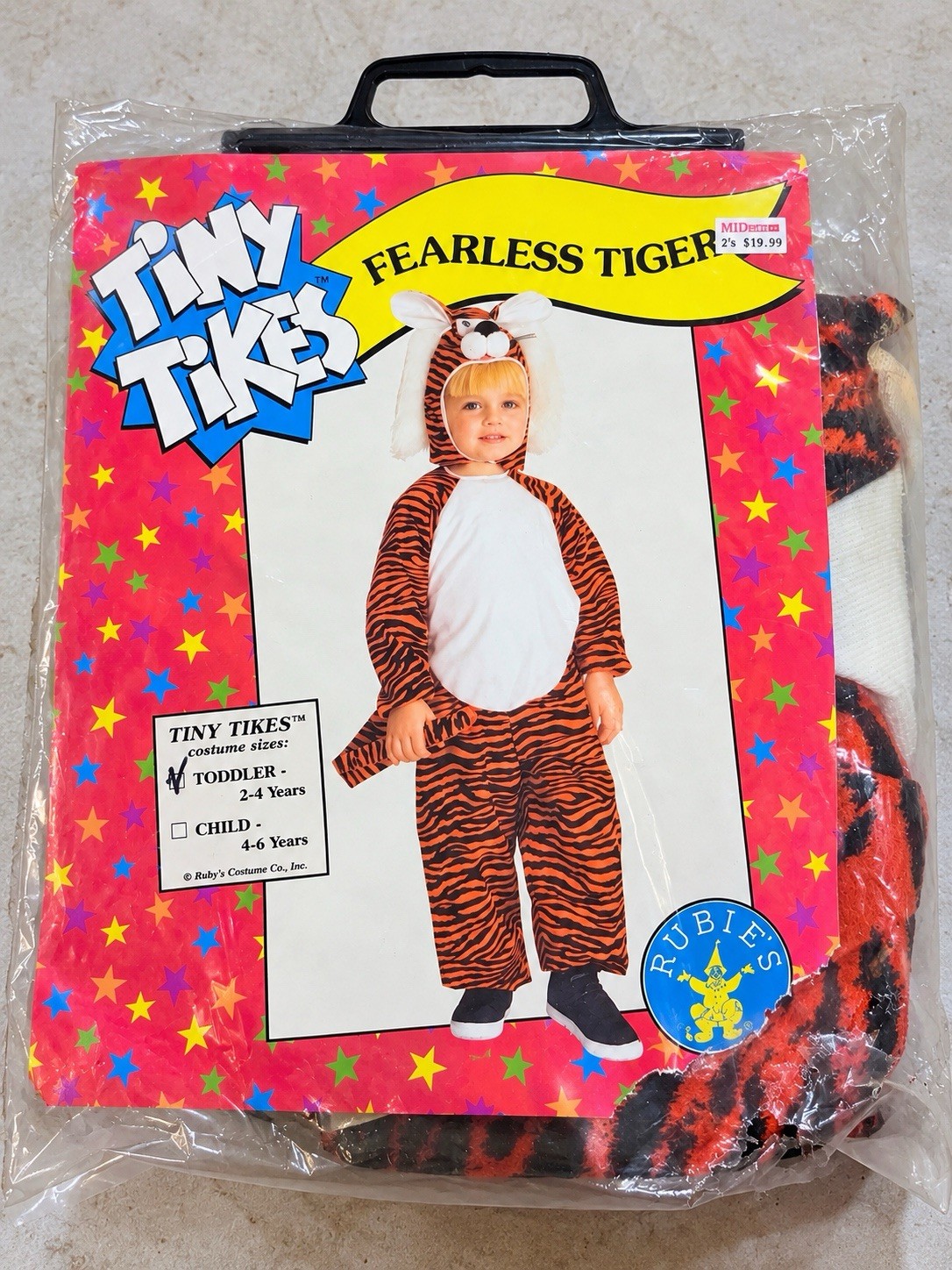 Vintage NOS 1990s Children’s Halloween Tiger Costume - NEW - See Description Vintage NOS 1990s Children’s Halloween Tiger Costume - NEW - See Description