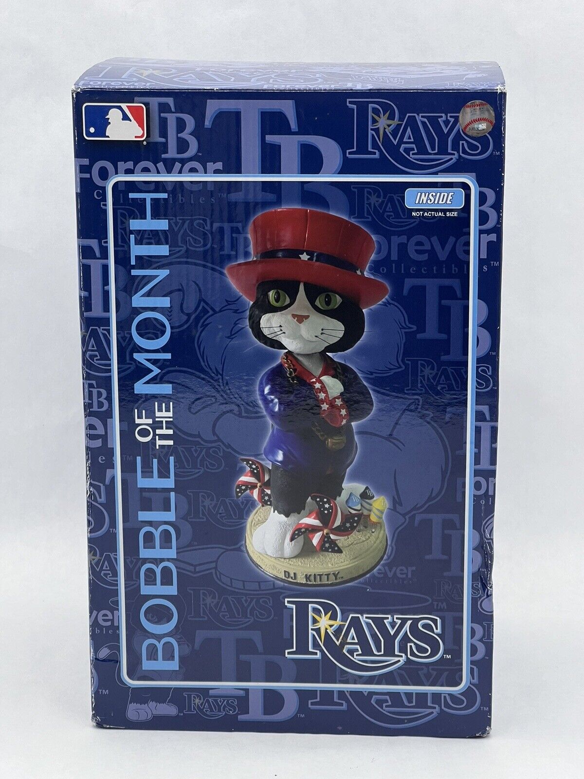 Tampa Bay Rays DJ Kitty 4th of July Bobblehead Bobble Of The Month Limited Ed.