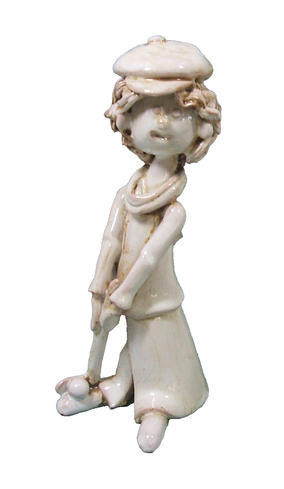 VTG  Hand-Crafted Italian Art Pottery Signed Dino Bencini 5.5 in Golfer Figurine