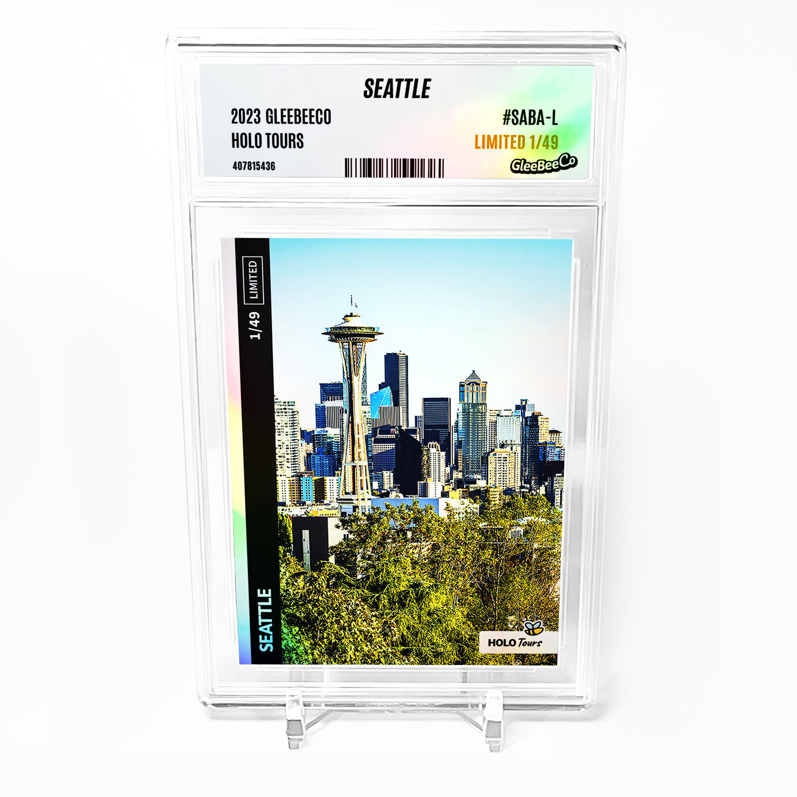 SEATTLE Card 2023 GleeBeeCo Skyline Holographic #SABA-L - Limited Edition /49